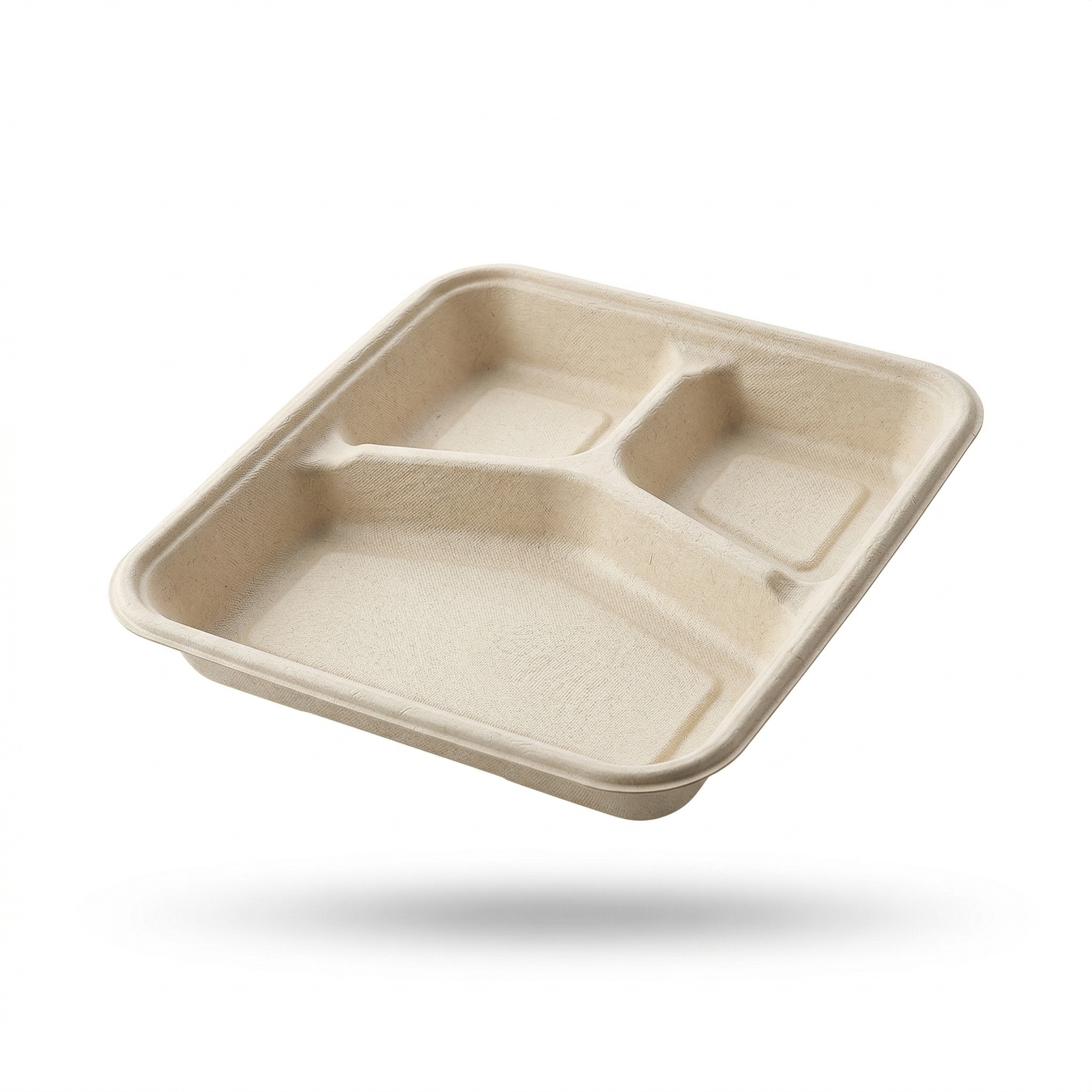 10 inch 3-Compartment Square Plate